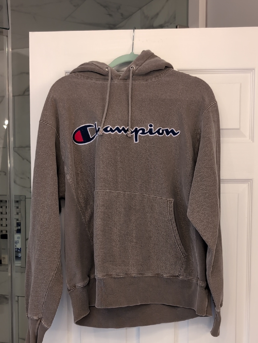 Champion Brown Washed Logo Hoodie